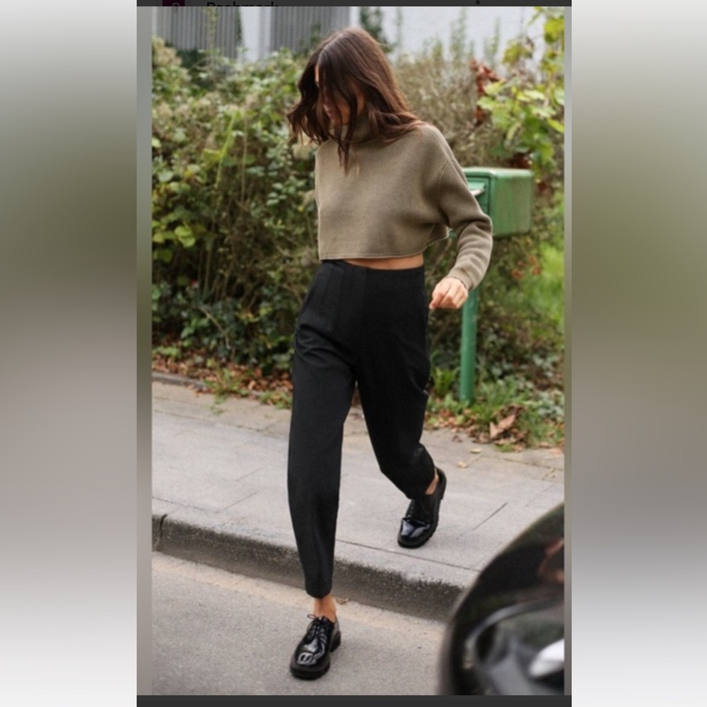 NWT Zara High Waisted Trousers | Black | Med | REF. 1608/532/800